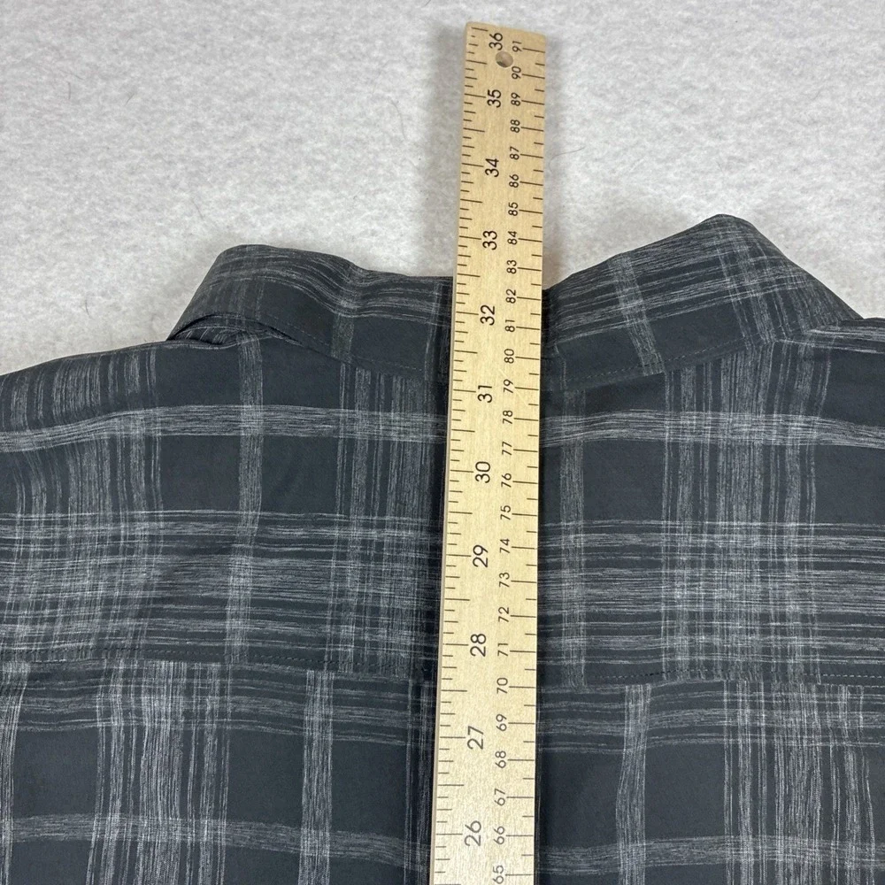 Merrell Mens Hiking Shirt M Plaid Button Down Lightweight‎ Optiwick UPF 30+